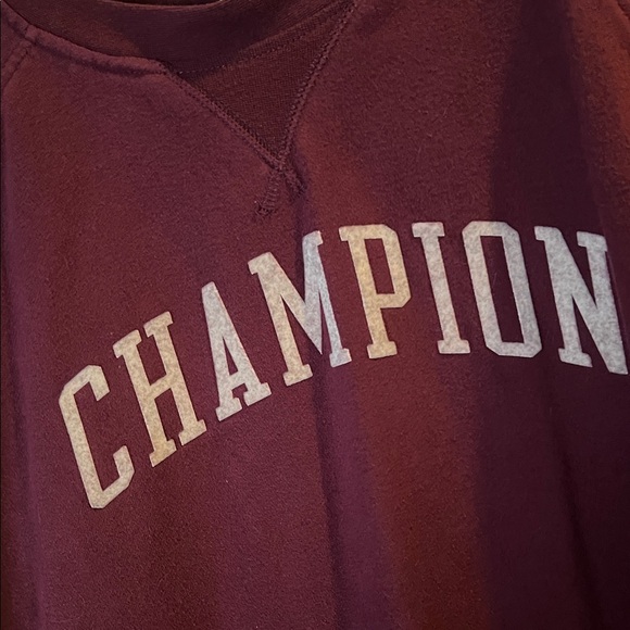 Champion Women's Burgundy Sweatshirt - Picture 2 of 4